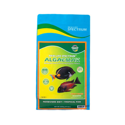 New Life Spectrum AlgaeMax Pellets Reg (1-1.5mm) / 2200g (77.5oz) 817987023102 Super Cichlids