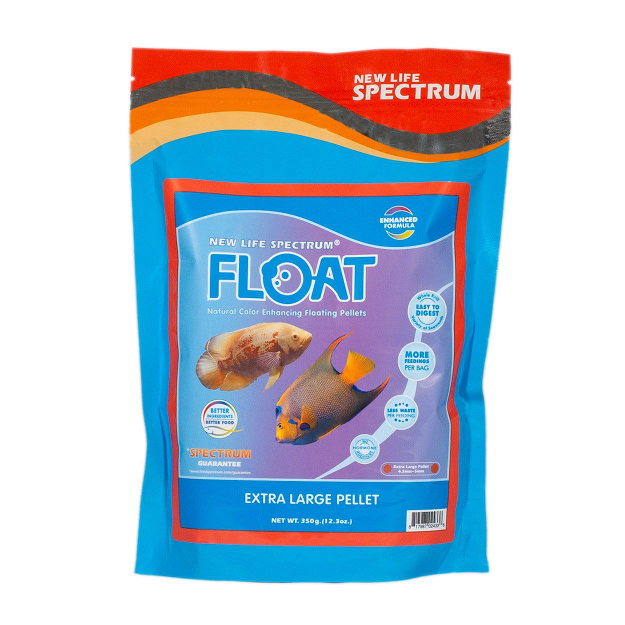 New Life Spectrum Float Extra Large 4.5-5mm Pellet 350g (12.3 oz) 817987024338 Super Cichlids