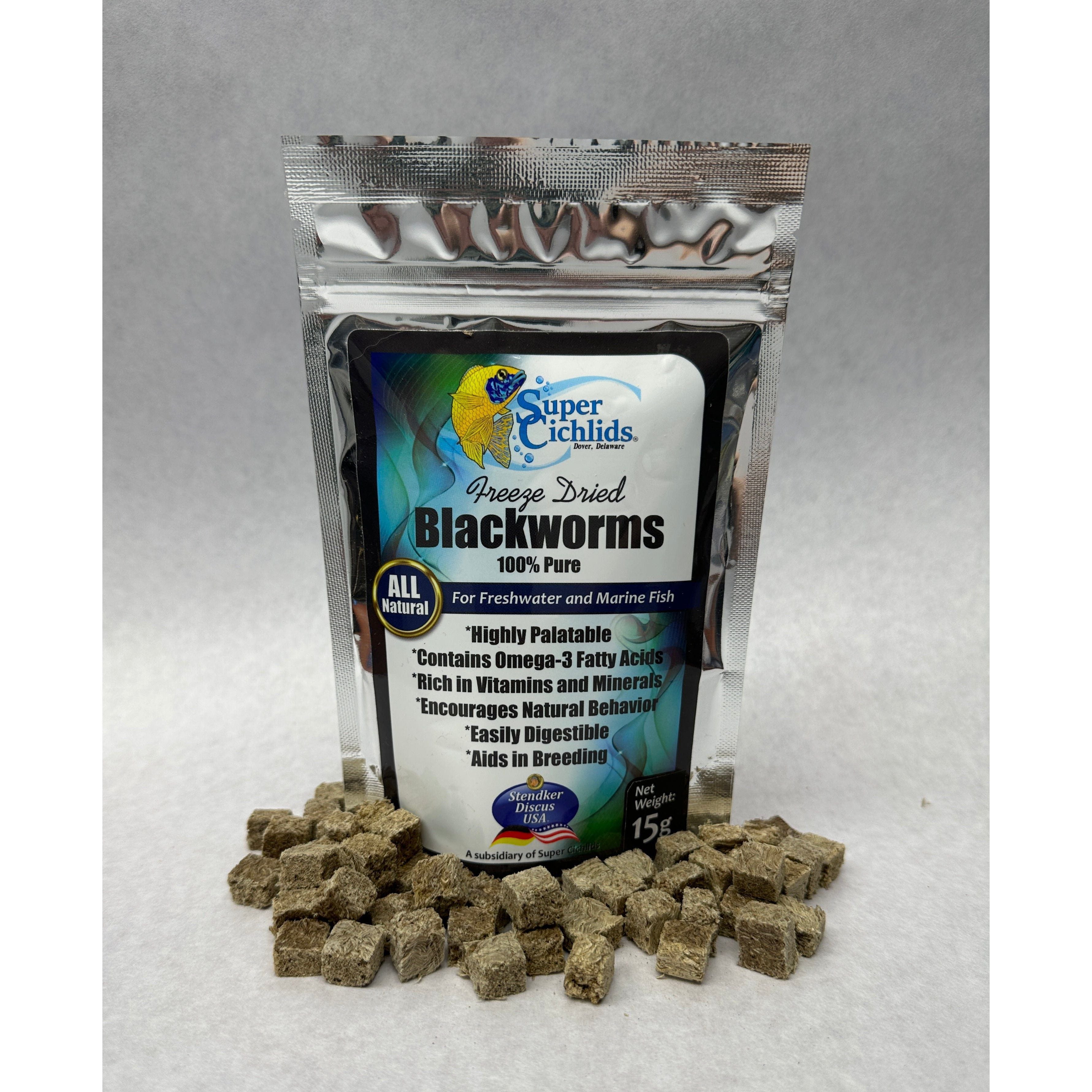 Premium Freeze Dried Blackworms For Aquatic Pets Super Cichlids