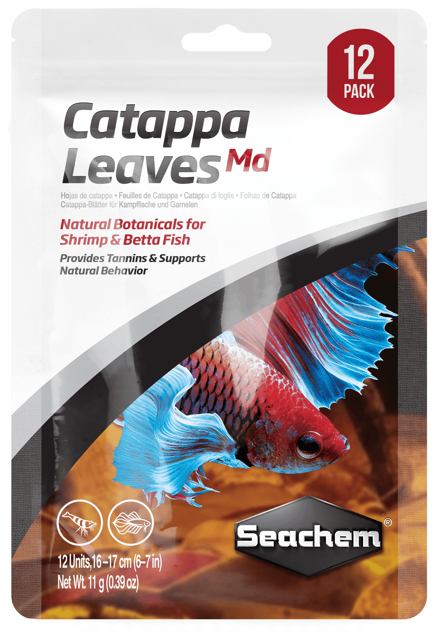 Seachem | Catappa Leaves Medium (12 Pack) 001160000930 Super Cichlids