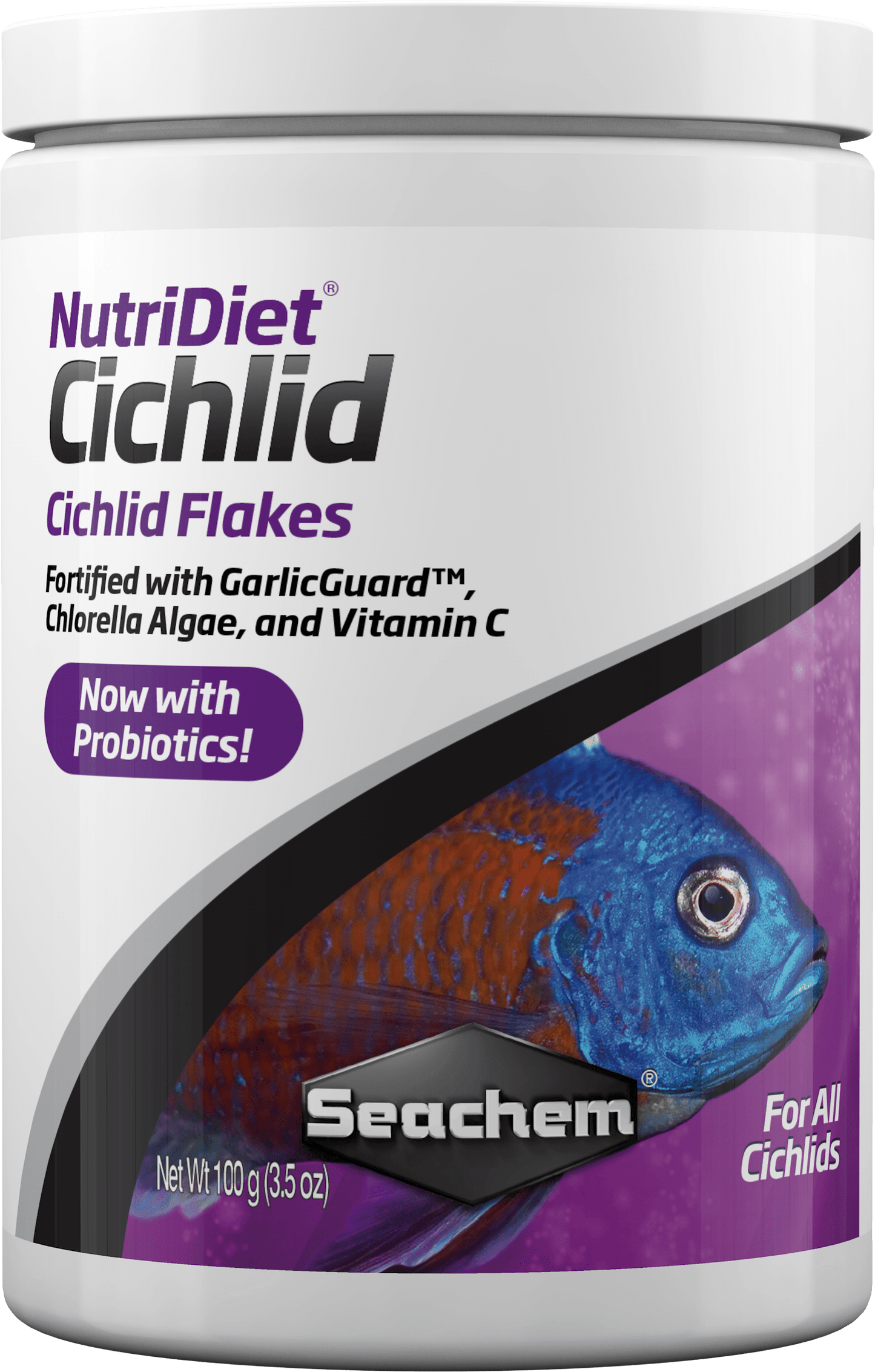 Seachem | NutriDiet Cichlid Flakes 3.5 oz 000116010740 Super Cichlids