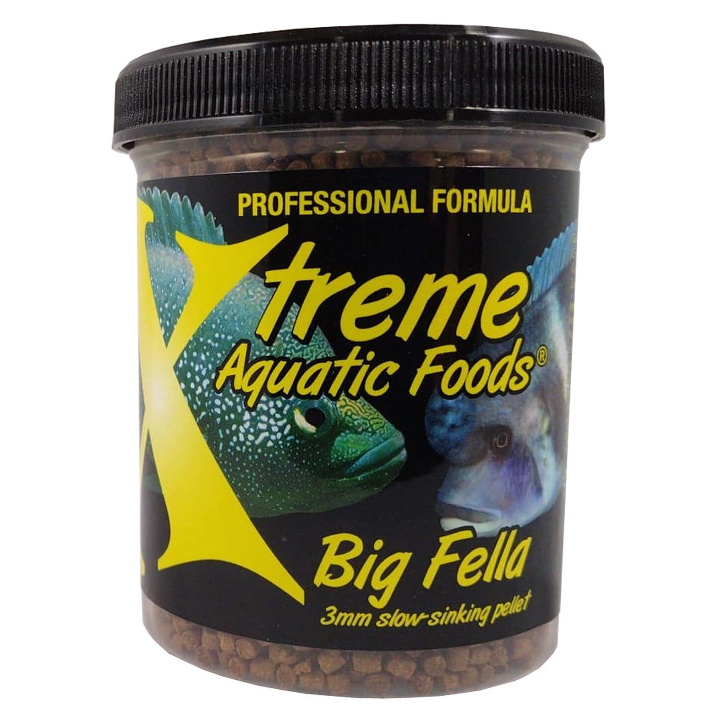 Xtreme Aquatic Foods Big Fella 3mm slow-sinking pellet 5 oz (142g) 893427001435 Super Cichlids